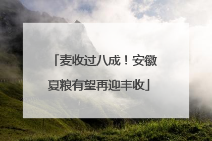 麦收过八成！安徽夏粮有望再迎丰收