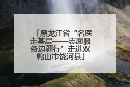 黑龙江省“名医走基层——志愿服务边疆行”走进双鸭山市饶河县