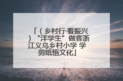 （乡村行·看振兴）“洋学生”做客浙江义乌乡村小学 学剪纸悟文化