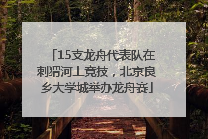 15支龙舟代表队在刺猬河上竞技，北京良乡大学城举办龙舟赛