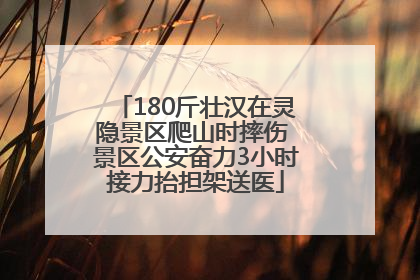 180斤壮汉在灵隐景区爬山时摔伤 景区公安奋力3小时接力抬担架送医