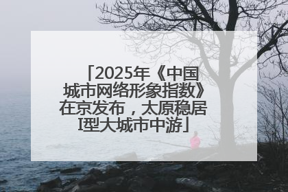 2025年《中国城市网络形象指数》在京发布，太原稳居I型大城市中游