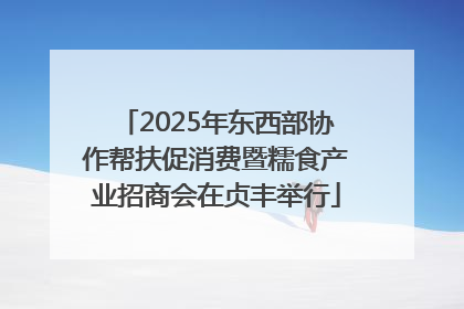 2025年东西部协作帮扶促消费暨糯食产业招商会在贞丰举行