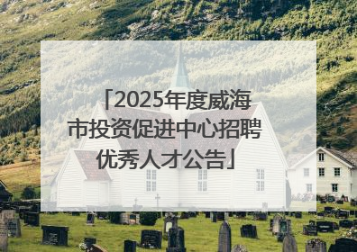 2025年度威海市投资促进中心招聘优秀人才公告