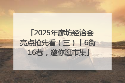 2025年廊坊经洽会亮点抢先看（三）丨6街16巷，邀你逛市集