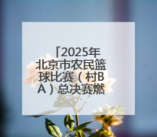 2025年北京市农民篮球比赛（村BA）总决赛燃情开赛