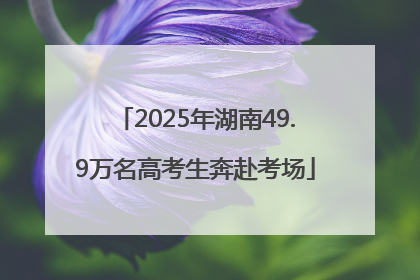 2025年湖南49.9万名高考生奔赴考场