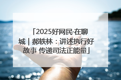 2025好网民·在聊城｜郝轶林：讲述执行好故事 传递司法正能量