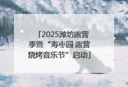 2025潍坊露营季暨“寿枣园·露营烧烤音乐节”启动