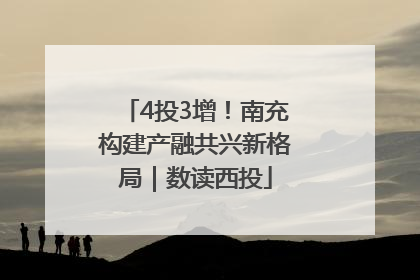 4投3增！南充构建产融共兴新格局｜数读西投