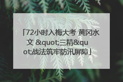 72小时入梅大考 黄冈水文 "三精"战法筑牢防汛屏障