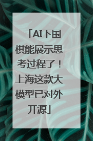 AI下围棋能展示思考过程了！上海这款大模型已对外开源