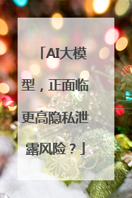 AI大模型，正面临更高隐私泄露风险？