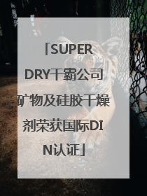 SUPER DRY干霸公司矿物及硅胶干燥剂荣获国际DIN认证